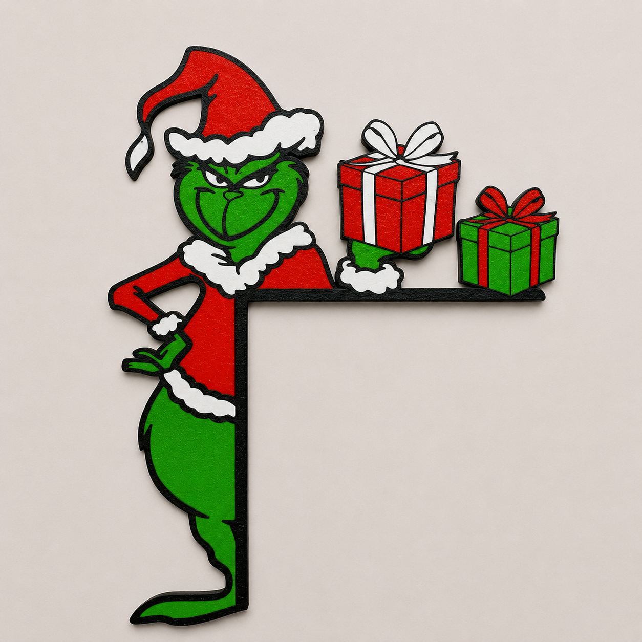 3D Printed Christmas Grinch Door Corner